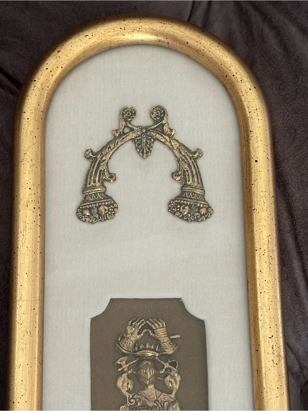 VTG Framed Shield Medieval Cost of Arms 15x4 Castlecore Art Kolb & Sons